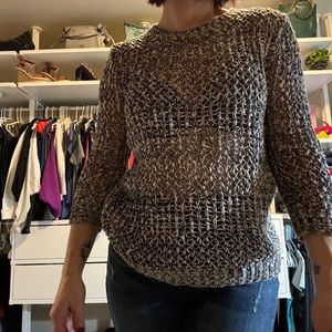 Rubbish size M Blue loose knit sweater